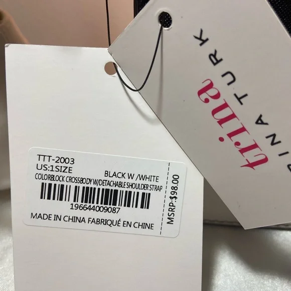 Trina Turk Black and White Crossbody Bag - Picture 2 of 3